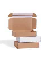 Boîte d'expédition écologique personnalisée avec logo imprimé, bande détachable, boîte pliante en carton durable pour envoi postal