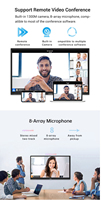Tableau blanc intelligent portable ZDHQ 4K 75 pouces, tactile 20 points, Android + Windows OS, partage sans fil, réunions à distance, tableaux interactifs