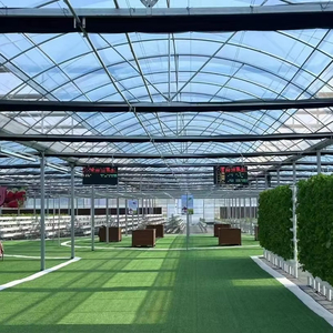 Costruzione della struttura d'acciaio con la parete divisoria di vetro <span class=keywords><strong>per</strong></span> la costruzione del telaio d'acciaio leggero prefabbricato della serra e del ristorante - Product Image 6