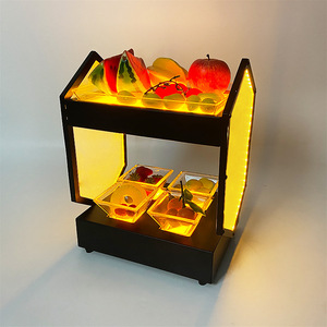 LED Illuminated Fruit Plate Stand Three Tiered Snack <b>Display</b> <b>Rack</b> For Bars And KTVs Creative Fruit Platter Desktop Use - Product Image 2