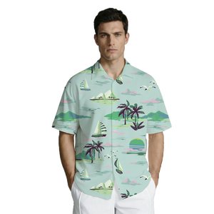 เสื้อฮาวายผู้ชาย <span class=keywords><strong>DYD</strong></span> Custom POD ลายดอกไม้เขตร้อนพิมพ์ 3 มิติ แขนสั้น สไตล์ลำลอง ติดกระดุม - Product Image 5