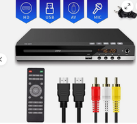 Lecteur CD Super Mini d'Origine, Débloqué Toutes Régions, avec Télécommande, Écran Plastique 1080P de 3,5 Pouces pour Usage Domestique