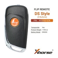 Xhorse Télécommande universelle Super Flip Style DS 3 Boutons XEDS01EN VVDI Télécommande