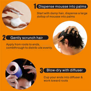Oem Tóc Mouss Bán Buôn Nam Sản Phẩm Không Có Frizz Lâu Dài Kem Tóc Bọt Mousse Cho Braids-Sulfate-Miễn Phí Vegan Tạo Kiểu Tóc - Product Image 5