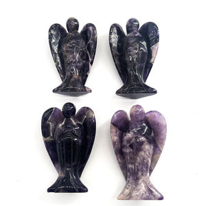 Statua d'Angelo in <span class=keywords><strong>Pietra</strong></span> da 4 Pollici, Cristalli e Gemme Intagliate per Decorazioni Pasquali, Regali, Casa e Articoli per Stregoneria - Product Image 5