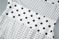 Robe de Soirée Sexy pour Femmes 2026 – Robe Longue Plissée Rétro à Pois Coupe Trapèze pour l'Été