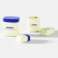 Pot en plastique PE de luxe 50g/100g/200g/400g avec bouchon à vis, couleurs personnalisées pour les soins de la peau, crème pour le visage, lotion, masque facial