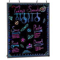 Fabricante de fábrica 7 colores neón fluorescente Diy menú Mensaje publicidad brillo borrable Led escritura cantar tablero