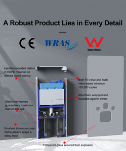 One-stop Service <b>White</b> Glass Cistern Floor Toilet Flush Intelligent Smart Bidet Toilets With Remote Control CT101+7201 Flush Int - Product Image 3