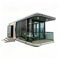 Maison mobile capsule spatiale directement de l'usine, pod préfabriqué modulaire entièrement meublé pour le glamping et les séjours à la maison d'hôtes