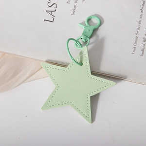 Five Pointed <b>Star</b> Keychain Pu Leather Five-Point <b>Stars</b> Keychains Fashion Bag Charm Pendant Keyring Ornament Car <b>Key</b> Accessories - Product Image 3
