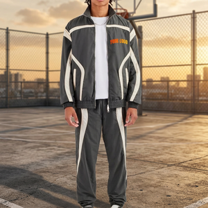 Conjunto Deportivo Unisex con Estampado Reflectante, Logotipo Frontal, Cierre con Cordón, Corte Regular, Ligero, Poliéster/Nailon, Invierno - Product Image 4