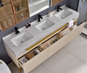 Роскошный современный Туалет водонепроницаемый для хранения <span class=keywords><strong>30</strong></span>-дюймовый Шкаф напольный три раковины ванной комнаты - Product Image 6