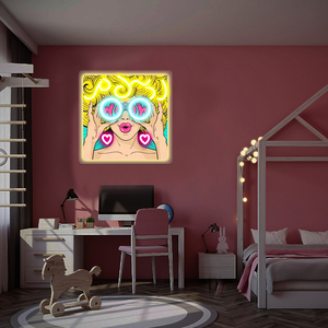 Letrero Luminoso de Neón Estilo Caballero Chic, Personalizable, Multicolor, con Control Remoto, para Montar en la Pared, Regalo para Bebés, Decoración para Fiestas en Casa, Empresas y Eventos - Product Image 3