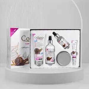 Women Beauty Skin Care Sets & Kits Facial Cream Collagen Snail Whitening Skin Care Set For Black Skin