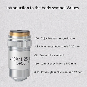 生体顕微鏡用無色195対物レンズ4X-100X倍率銅材料3年間保証カスタマイズOEM - Product Image 4