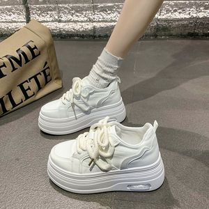 Chaussures blanches à semelles épaisses pour femmes, nouvelle collection printemps, baskets de sport décontractées rehaussées et polyvalentes, tendance 26 - Product Image 3