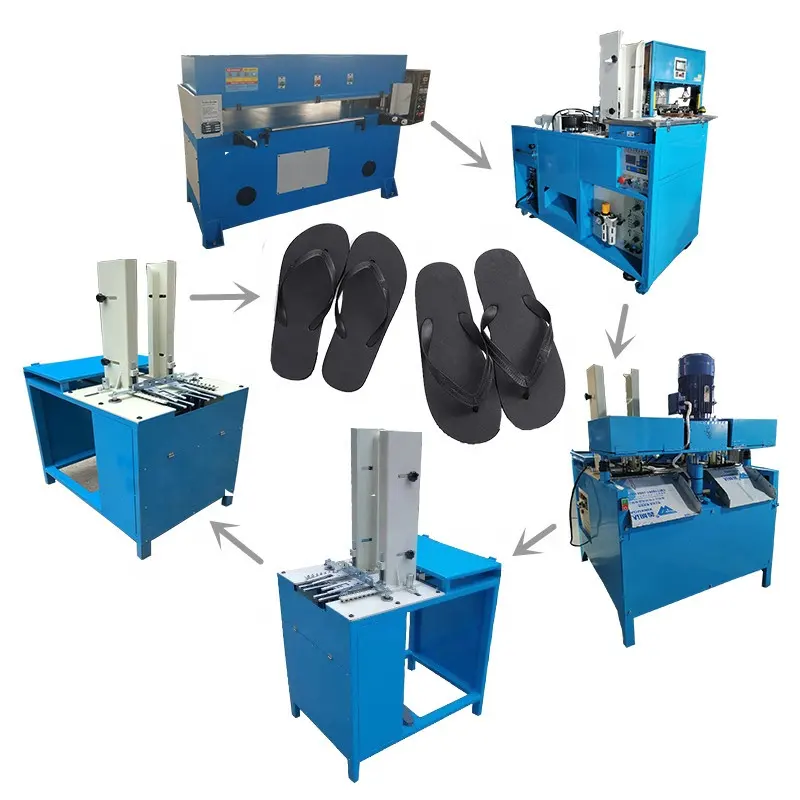 Automatic Eva Pvc Rubber Sandals Slipper Sole Drilling Machine Flip Flop Making Machines Manufacture Women's Slippers for Sale