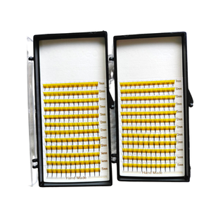 Alta calidad 5D etiqueta privada Salón uso belleza bandeja CC 15mm brillo oscuro pelo sintético extensiones hechas a mano fabricante de Vietnam - Product Image 2