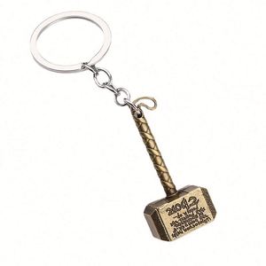 Vente directe du fabricant, cadeaux périphériques Captain America Thor Avengers, porte-clés en métal en forme de marteau - Product Image 5