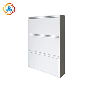 Armoire à chaussures contemporaine en acier mince pour la maison, meuble élégant pour salon avec rangement pour appartements - Product Image 2