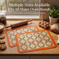 Tapis de cuisson en silicone et fibre de verre extra épais de 0,7 mm, certifié LFGB FDA, tapis à pâtisserie antiadhésif professionnel pour four commercial