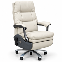 Chaise de bureau en cuir inclinable confortable avec repose-pieds pour chaise de bureau de direction, chaise de bureau de patron, chaise de bureau administrative