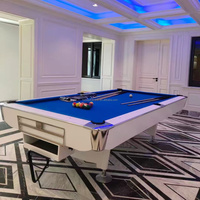 Hochwertiger Massivholz-Schiefer-Billardtisch 8ft 9ft Vollgröße Professioneller Amerikanischer Poolbillardtisch für Clubnutzung