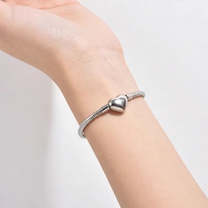 Bracelet en acier inoxydable style punk avec chaîne serpent et fermoir coulissant réglable, couleur argent, unisexe, pour occasions festives - Product Image 2