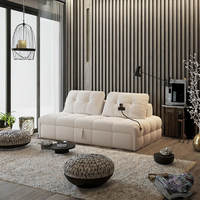 Canapé-lit moderne convertible en tissu capitonné, pliable et extensible, pour le salon, l'hôtel et la chambre à coucher.