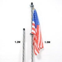 Antenne en spirale multicolores changeantes de 5 pieds, drapeau de fouet led, lampes décoratives pour camions tout-terrain, vtt, utv