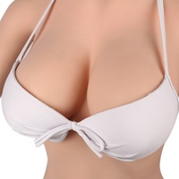 Combinaison intégrale en silicone souple avec poitrine et bras, culotte vaginale longue 9 points pour hommes travestis
