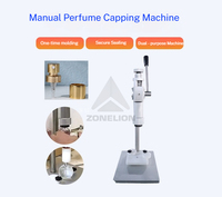 Équipement ergonomique à pression manuelle pour le sertissage des capuchons de pompe de pulvérisation de parfum pour les petites lignes d'embouteillage de parfum