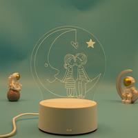 Photo personnalisée illusion créative 3d anime chambre d'enfant table en acrylique base de bureau USB led veilleuse pour la décoration de la chambre