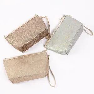 Fashionable and simple bright powder portable make up travel bag