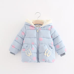 E2woo Invierno 2018 Estilo Moderno, Ropa Acolchada de Algodón con Capucha para Niñas, Ideas de Abrigos Infantiles con Orejas de Conejo - Product Image 2