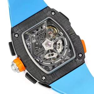 New RM6701 <b>Automatic</b> Winding Dual <b>Chronograph</b> Sports Car Design Barrel-Shaped Case Men's Business Mechanical Watch - Product Image 5