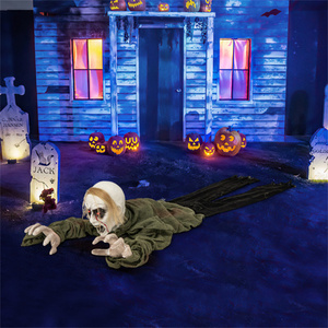 DB Halloween sorcière décorations petit Zombie yeux étincelants sons effrayants nouveau Design LED extérieur célébration décor fonction Flash - Product Image 4