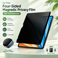 Pelindung Layar Magnetik Anti Intip PET, Film Anti Spy, Dapat Dilepas, Dapat Digunakan Kembali, Pelindung Layar untuk Tablet PC iPad, Filter Anti Cahaya Biru