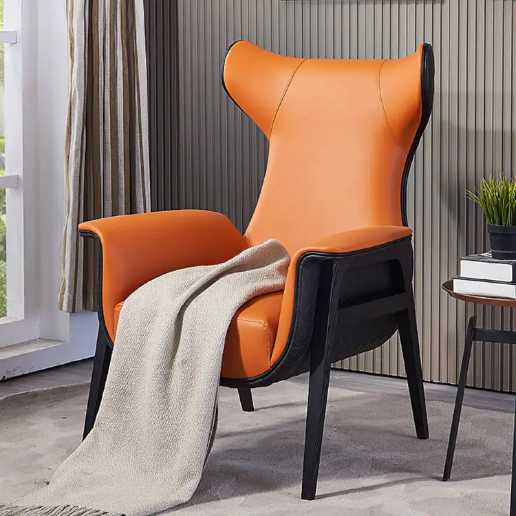 Ekintop Sessel für das Wohnzimmer Luxus modernen Leder Akzent Stuhl Wohnzimmer
