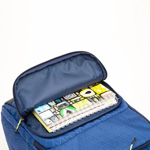 Large Capacity Blue Lightweight Versatile Backpack Rhombus <b>Grid</b> Fashion Bag Short Trip Multi-functional Casual Bag - Product Image 2