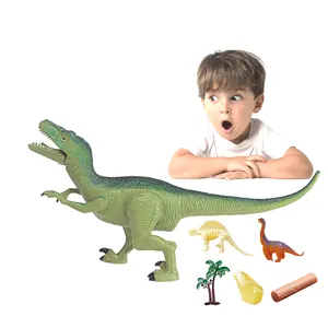 مجموعة ألعاب الديناصور الكهربائية للأطفال ألعاب تسلق الحيوانات للأطفال مع الموسيقى والإضاءة
