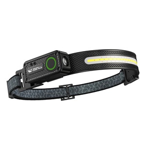 Linterna frontal LED recargable con sensor Smiling Shark para correr, hacer senderismo y acampar - Product Image 1