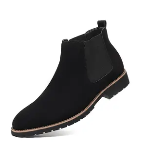 Fashion big size outdoor ankle driving casual suede mens leather chelsea boots for men