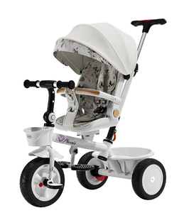 Nouveau tricycle à cadre métallique de luxe pour enfants avec pare-soleil et barre de poussée/tricycle à 3 roues pour enfants poussette pliante - Product Image 6