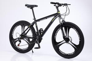 Vélo de montagne pour adultes en alliage d'aluminium avec <span class=keywords><strong>suspension</strong></span> de fourche Roues de 24 pouces Frein à disque double 27 vitesses Cadre rigide tout-terrain - Product Image 3