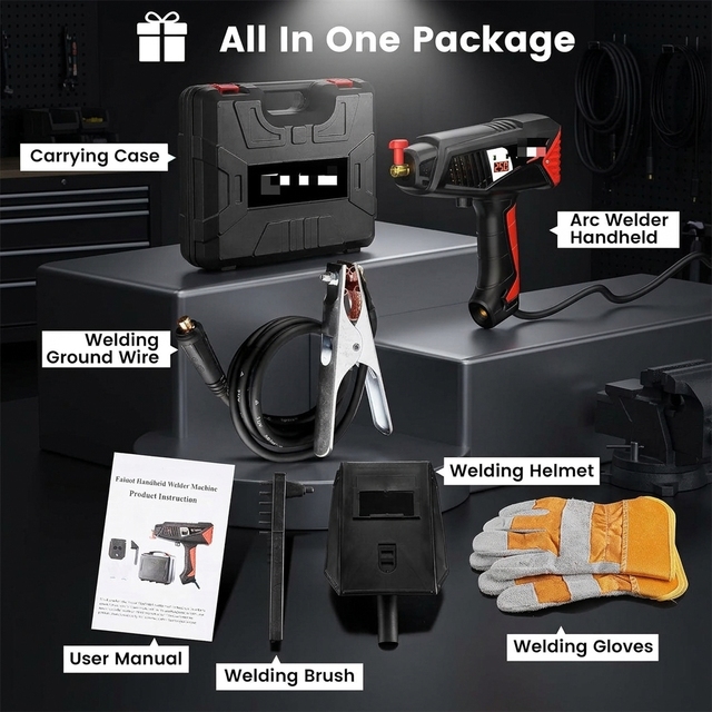 Lingba Handheld Arc Welding Machine 110/220V 180-250A IGBT Inverter Design