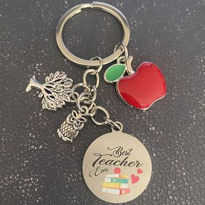 Regalos de Agradecimiento para Maestros, Llaveros Personalizados de Acero Inoxidable con Diseño de Flor y Corazón Grande - Product Image 4