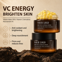 Crème Visage Personnalisable OEM à la Vitamine C et aux Perles d'Or – Éclaircissante, Anti-Âge, Correcteur de Taches Brunes, Hydratante