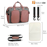 Neuankömmling Multifunktions-Windel rucksack aus Polyester für Frauen Wasserdichter Caddy Organizer Mommy Windel tasche Reisetasche